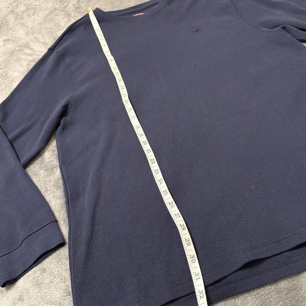 Akademiks Long‎ Sleeve Waffle Shirt Navy Blue Size 3XL - Picture 6 of 6
